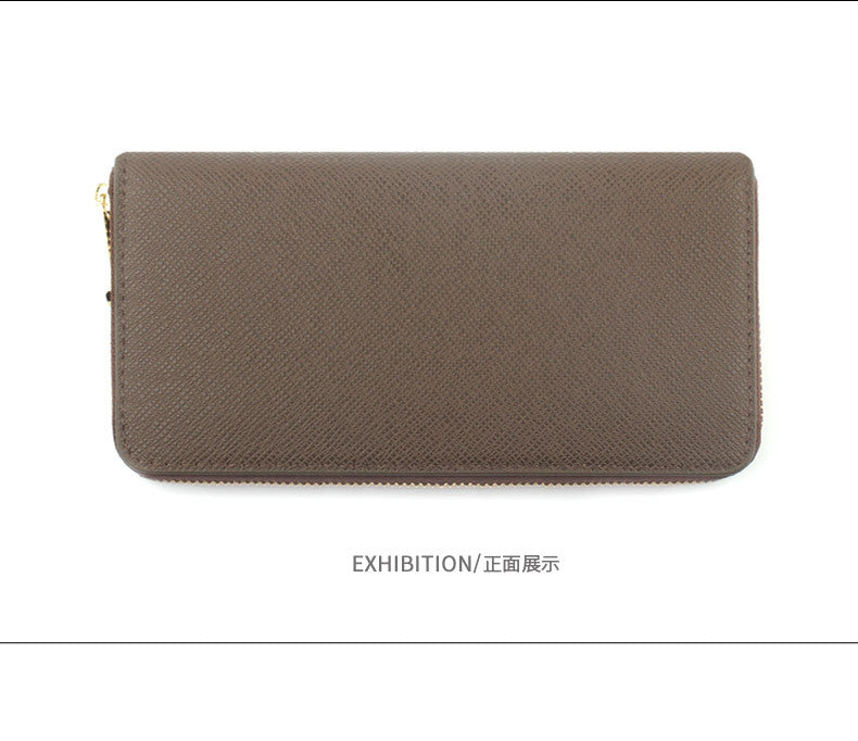 Cross-border Cloth Saffiano Long Men's Wallet Fashionable Zipper 60017 Japanese Wallet for Women