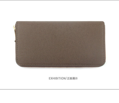 Cross-border Cloth Saffiano Long Men's Wallet Fashionable Zipper 60017 Japanese Wallet for Women
