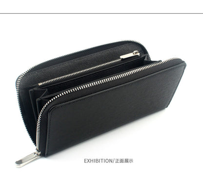 Cross-border Cloth Saffiano Long Men's Wallet Fashionable Zipper 60017 Japanese Wallet for Women