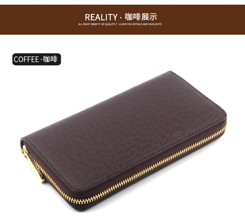 Cross-border Cloth Saffiano Long Men's Wallet Fashionable Zipper 60017 Japanese Wallet for Women