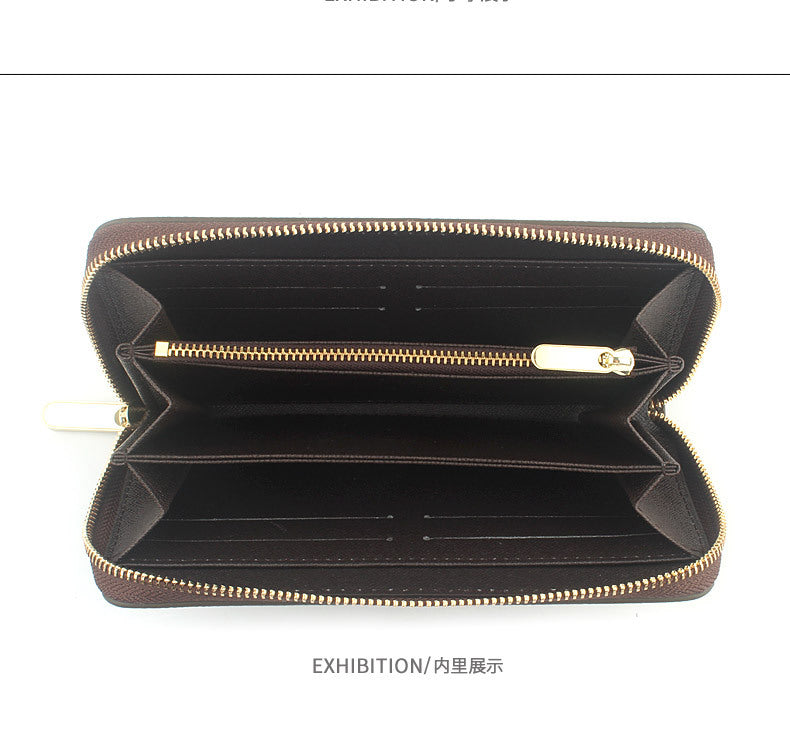 Cross-border Cloth Saffiano Long Men's Wallet Fashionable Zipper 60017 Japanese Wallet for Women