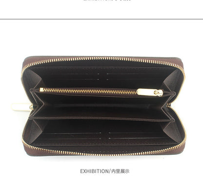 Cross-border Cloth Saffiano Long Men's Wallet Fashionable Zipper 60017 Japanese Wallet for Women