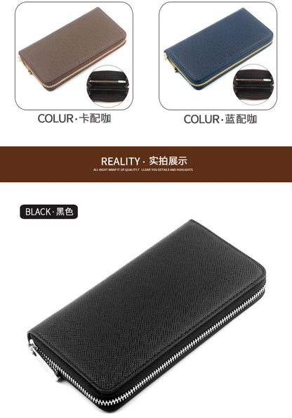 Cross-border Cloth Saffiano Long Men's Wallet Fashionable Zipper 60017 Japanese Wallet for Women