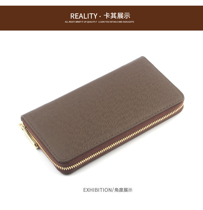 Cross-border Cloth Saffiano Long Men's Wallet Fashionable Zipper 60017 Japanese Wallet for Women