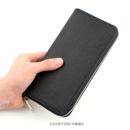 Cross-border Cloth Saffiano Long Men's Wallet Fashionable Zipper 60017 Japanese Wallet for Women