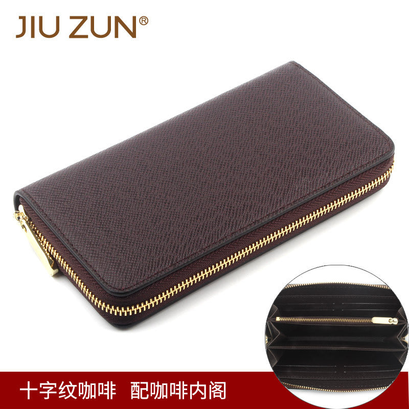 Cross-border Cloth Saffiano Long Men's Wallet Fashionable Zipper 60017 Japanese Wallet for Women
