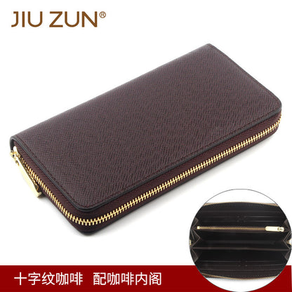 Cross-border Cloth Saffiano Long Men's Wallet Fashionable Zipper 60017 Japanese Wallet for Women