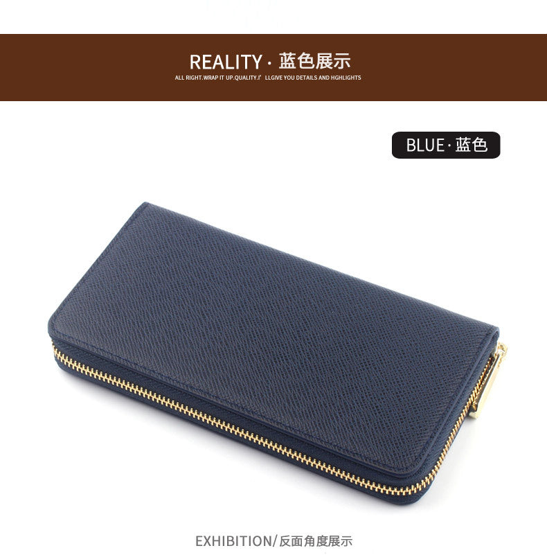Cross-border Cloth Saffiano Long Men's Wallet Fashionable Zipper 60017 Japanese Wallet for Women