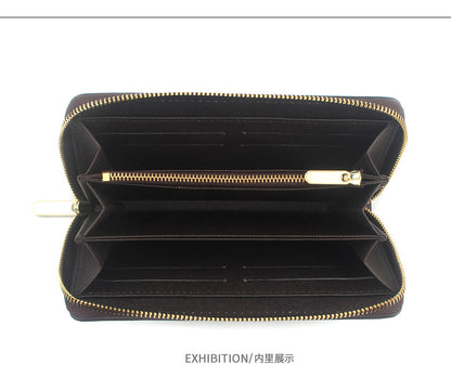Cross-border Cloth Saffiano Long Men's Wallet Fashionable Zipper 60017 Japanese Wallet for Women
