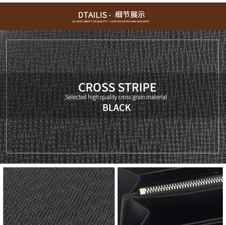 Cross-border Cloth Saffiano Long Men's Wallet Fashionable Zipper 60017 Japanese Wallet for Women