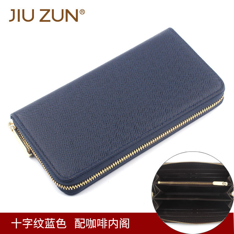 Cross-border Cloth Saffiano Long Men's Wallet Fashionable Zipper 60017 Japanese Wallet for Women