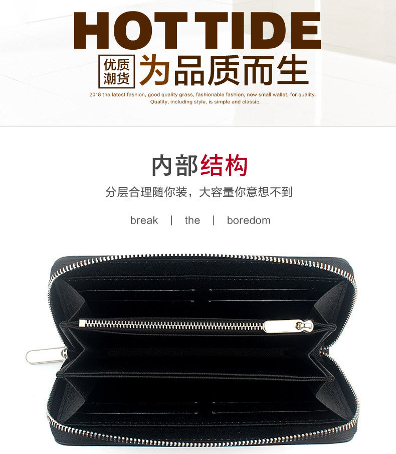 Cross-border Cloth Saffiano Long Men's Wallet Fashionable Zipper 60017 Japanese Wallet for Women