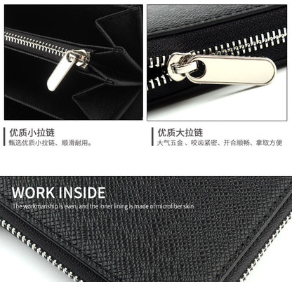 Cross-border Cloth Saffiano Long Men's Wallet Fashionable Zipper 60017 Japanese Wallet for Women