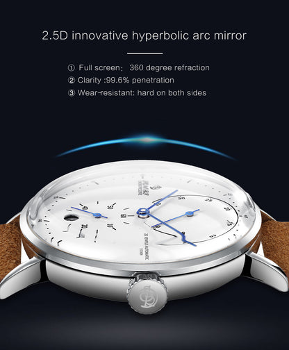 Sainas SENORS Amazon Hot Curved Glass Business Fashion Men's Watch Automatic Mechanical Watch SN082