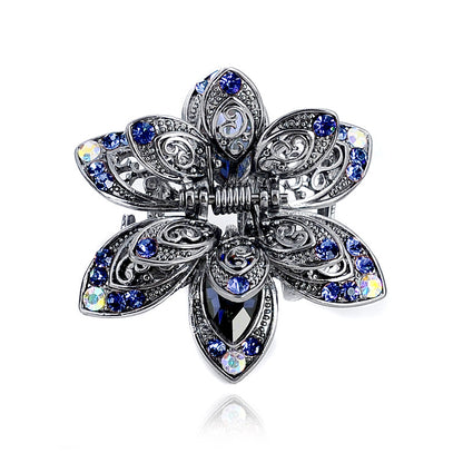 Cross-border Source women's hair accessories clip Crystal drill hollow grip AliExpress alloy hair clip