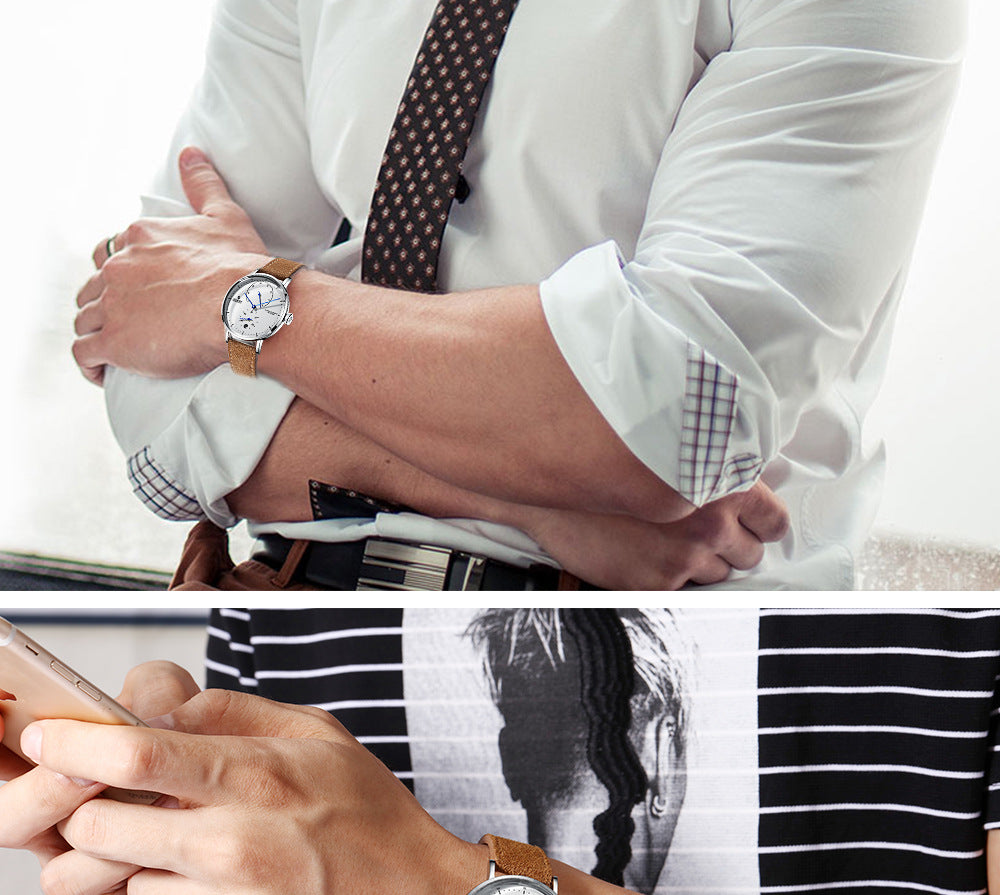 Sainas SENORS Amazon Hot Curved Glass Business Fashion Men's Watch Automatic Mechanical Watch SN082