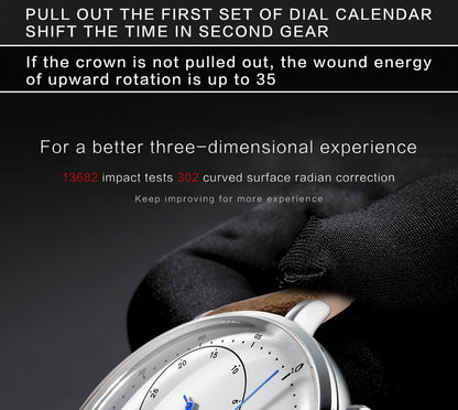 Sainas SENORS Amazon Hot Curved Glass Business Fashion Men's Watch Automatic Mechanical Watch SN082