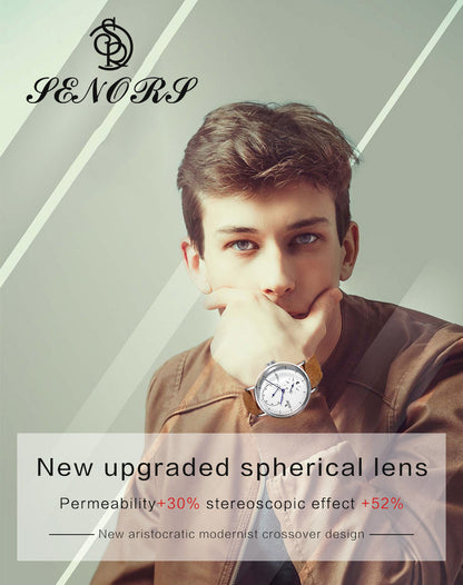 Sainas SENORS Amazon Hot Curved Glass Business Fashion Men's Watch Automatic Mechanical Watch SN082