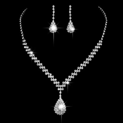 Factory Direct Approval Fashion Wedding Wedding Photography Accessories Earrings Necklace Bracelet Set Combination Multiple Choice