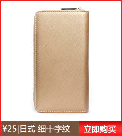 Cross-border Cloth Saffiano Long Men's Wallet Fashionable Zipper 60017 Japanese Wallet for Women