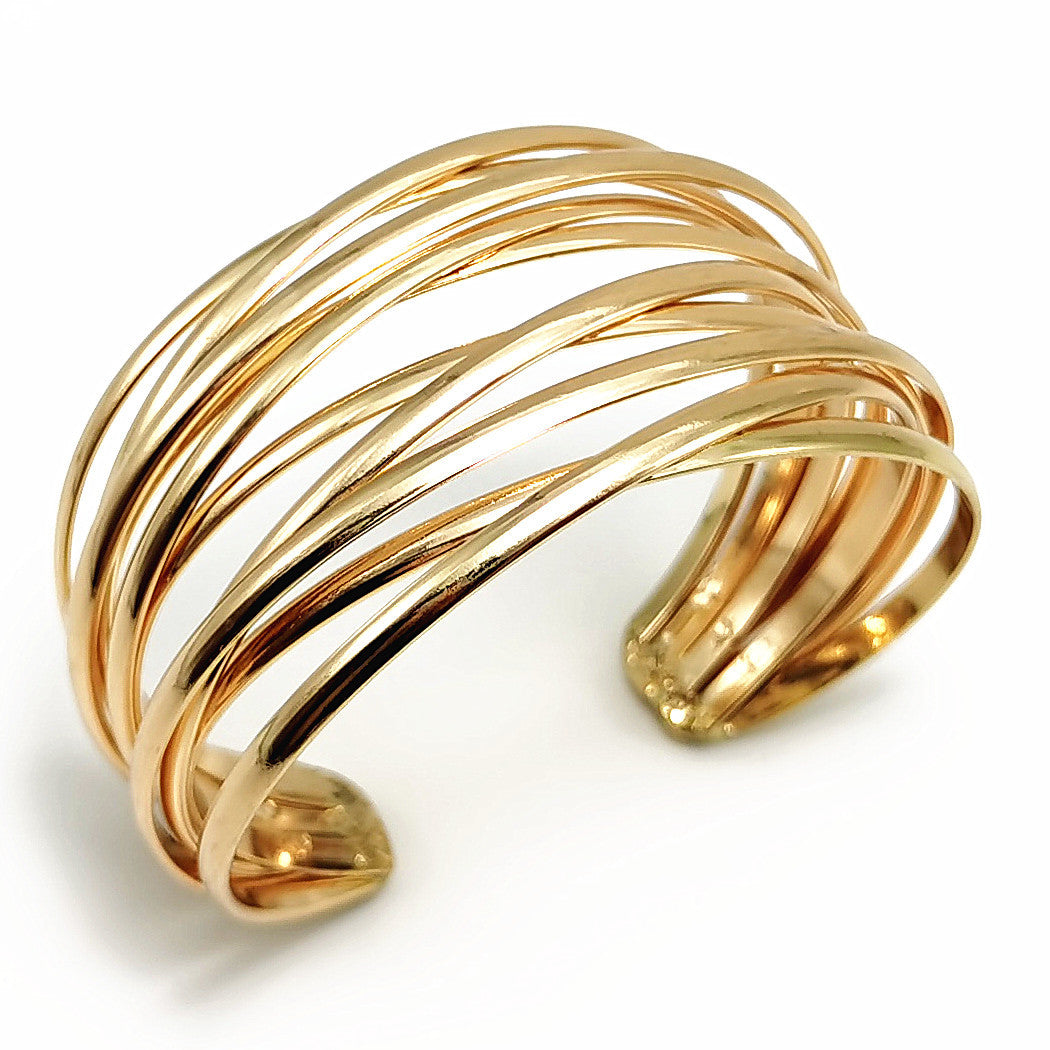 AliExpress best selling European and American fashion bracelet simple semicircle hollow C bracelet trend all-Match Jewelry Wholesale