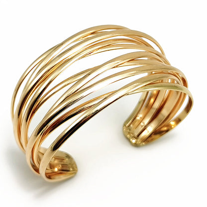 AliExpress best selling European and American fashion bracelet simple semicircle hollow C bracelet trend all-Match Jewelry Wholesale