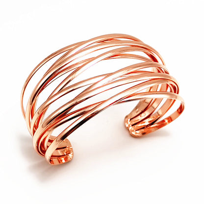 AliExpress best selling European and American fashion bracelet simple semicircle hollow C bracelet trend all-Match Jewelry Wholesale