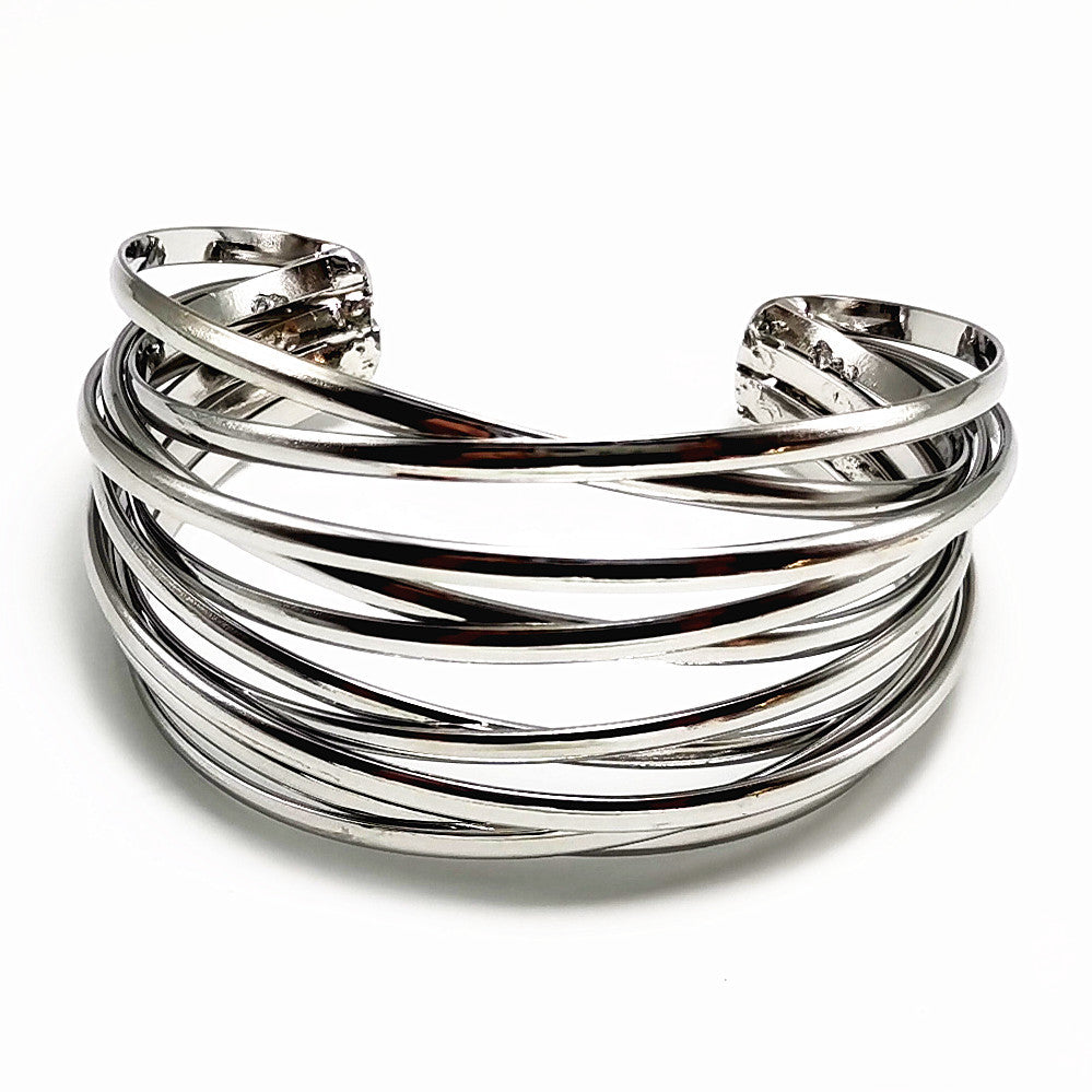 AliExpress best selling European and American fashion bracelet simple semicircle hollow C bracelet trend all-Match Jewelry Wholesale