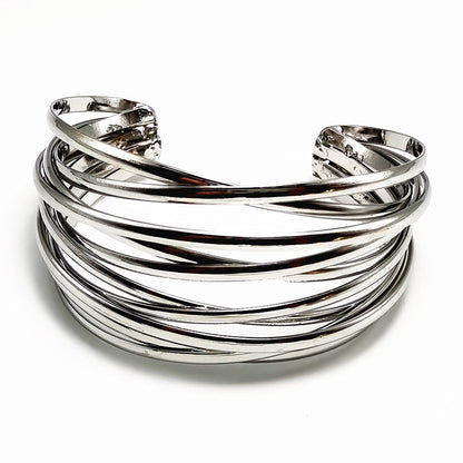AliExpress best selling European and American fashion bracelet simple semicircle hollow C bracelet trend all-Match Jewelry Wholesale