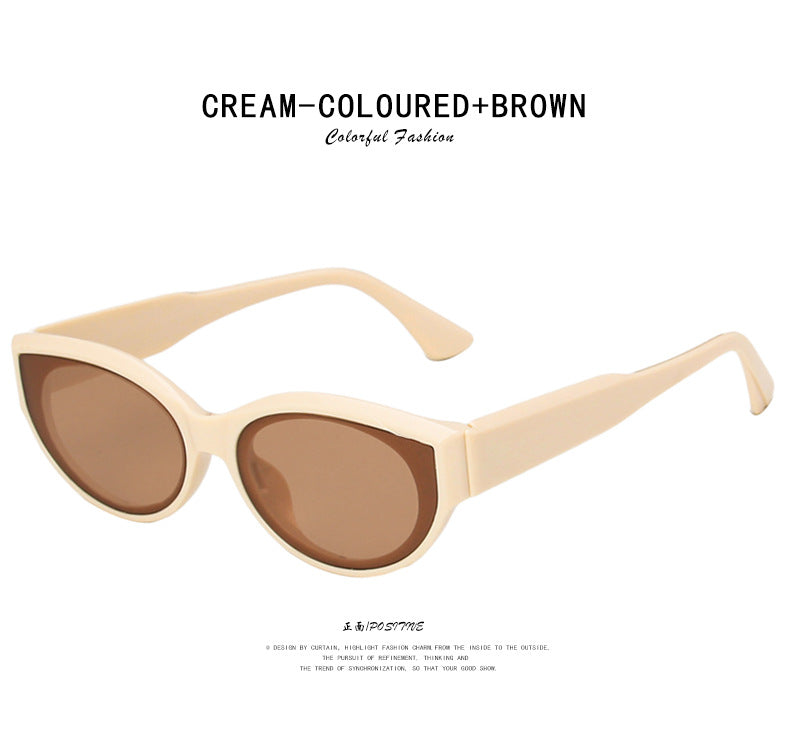 Cross-Border European and American Personalized Sunglasses 2020 New Retro Hip-Hop Oval Sunglasses Street Style Fashion Sunglasses