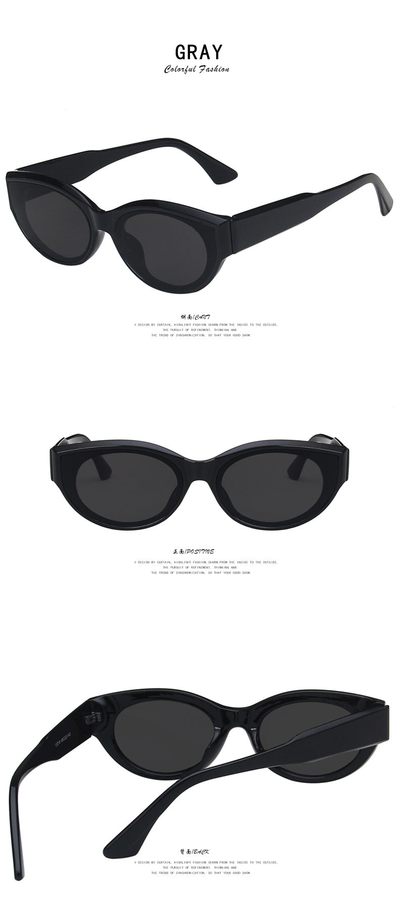 Cross-Border European and American Personalized Sunglasses 2020 New Retro Hip-Hop Oval Sunglasses Street Style Fashion Sunglasses