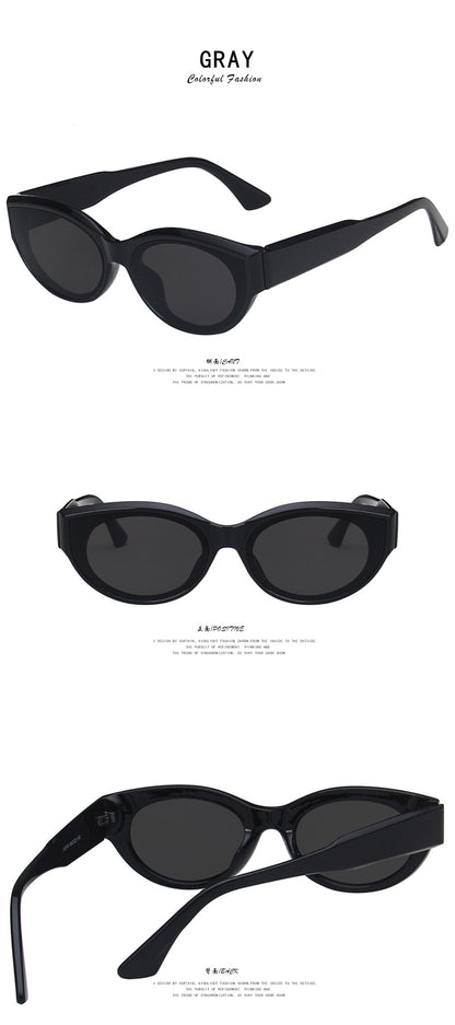 Cross-Border European and American Personalized Sunglasses 2020 New Retro Hip-Hop Oval Sunglasses Street Style Fashion Sunglasses