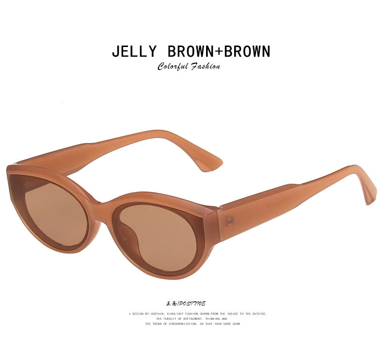 Cross-Border European and American Personalized Sunglasses 2020 New Retro Hip-Hop Oval Sunglasses Street Style Fashion Sunglasses