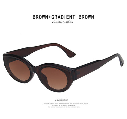 Cross-Border European and American Personalized Sunglasses 2020 New Retro Hip-Hop Oval Sunglasses Street Style Fashion Sunglasses