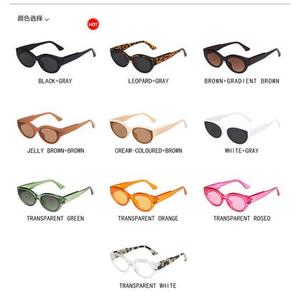 Cross-Border European and American Personalized Sunglasses 2020 New Retro Hip-Hop Oval Sunglasses Street Style Fashion Sunglasses