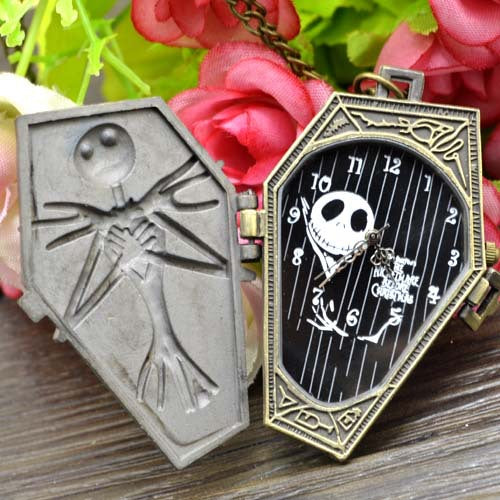 Halloween Foreign Trade Cartoon Pocket Watch Characteristic Pocket Watch Christmas Eve Green Ancient Large Pocket Watch Manufacturers Irregular Watch