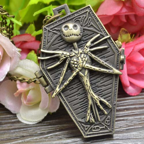 Halloween Foreign Trade Cartoon Pocket Watch Characteristic Pocket Watch Christmas Eve Green Ancient Large Pocket Watch Manufacturers Irregular Watch