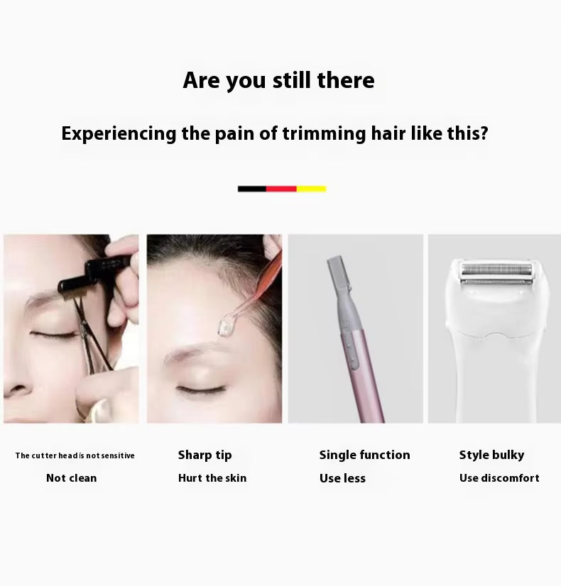 3-in-1 USB Rechargeable Facial Hair Trimmer | ৩-ইন-১ USB রিচার্জেবল ফেসিয়াল হেয়ার ট্রিমার