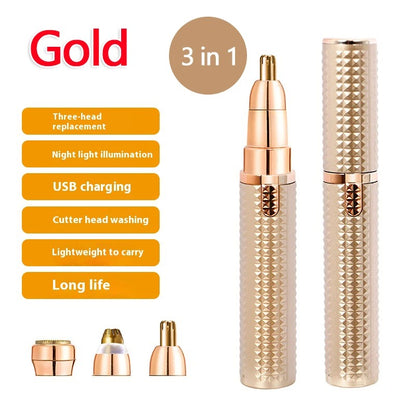 3-in-1 USB Rechargeable Facial Hair Trimmer | ৩-ইন-১ USB রিচার্জেবল ফেসিয়াল হেয়ার ট্রিমার