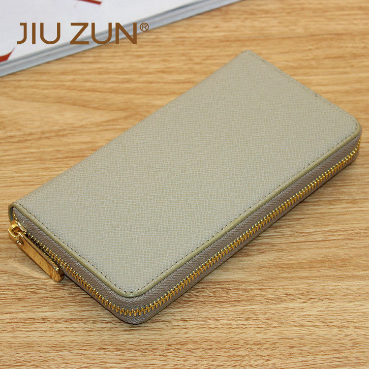 Cross-border Cloth Saffiano Long Men's Wallet Fashionable Zipper 60017 Japanese Wallet for Women