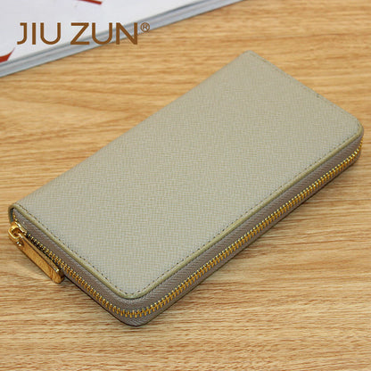 Cross-border Cloth Saffiano Long Men's Wallet Fashionable Zipper 60017 Japanese Wallet for Women