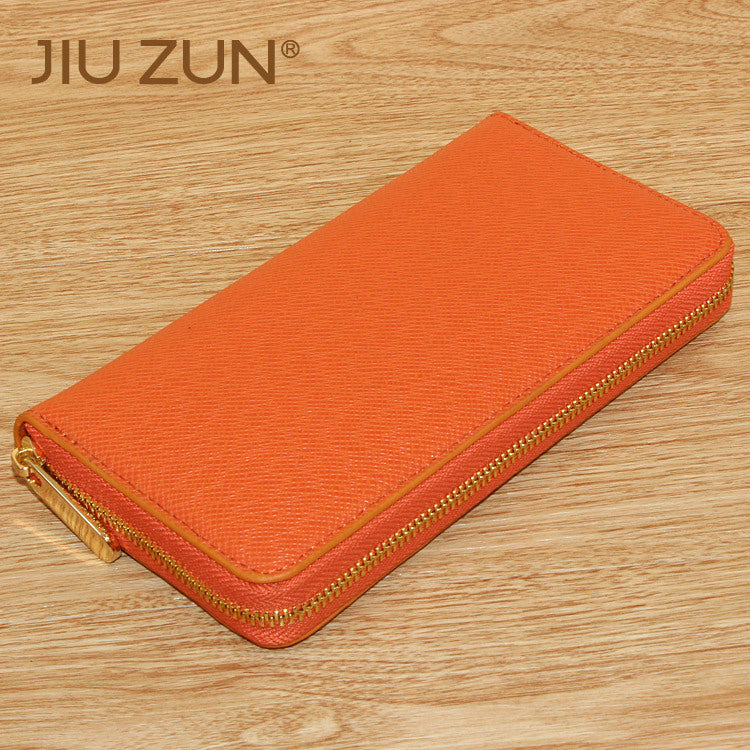 Cross-border Cloth Saffiano Long Men's Wallet Fashionable Zipper 60017 Japanese Wallet for Women