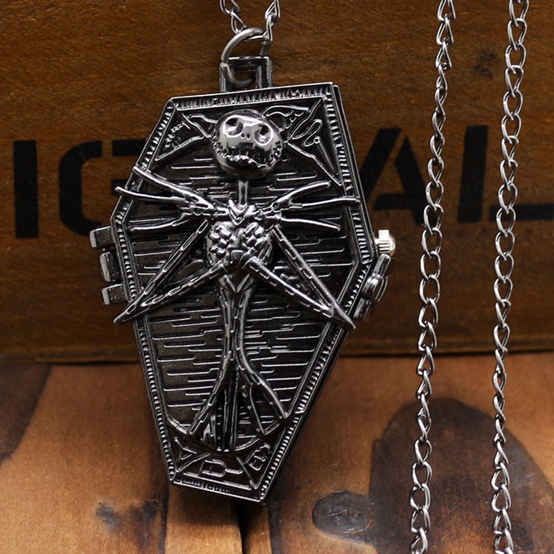 Halloween Foreign Trade Cartoon Pocket Watch Characteristic Pocket Watch Christmas Eve Green Ancient Large Pocket Watch Manufacturers Irregular Watch