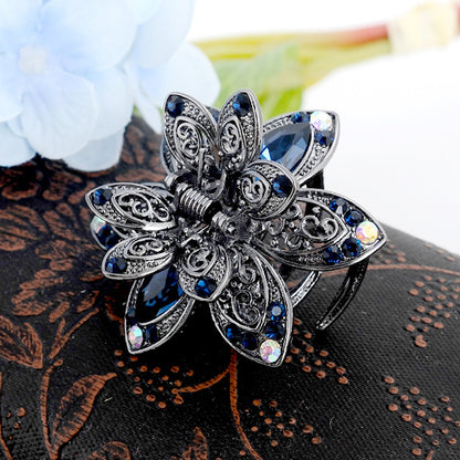 Cross-border Source women's hair accessories clip Crystal drill hollow grip AliExpress alloy hair clip