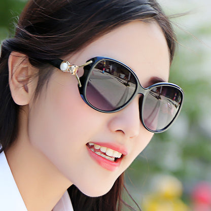 Factory wholesale new ladies sunglasses classic glasses pearl fox head progressive color fashion sunglasses wholesale