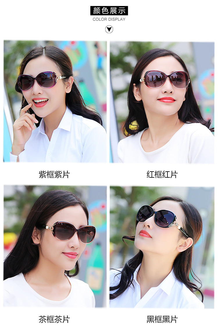Factory wholesale new ladies sunglasses classic glasses pearl fox head progressive color fashion sunglasses wholesale