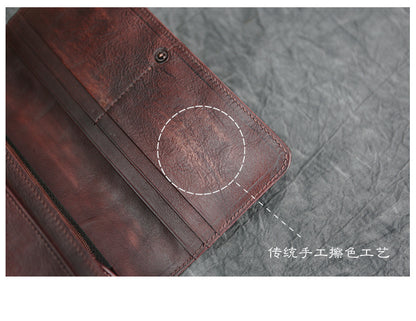 New Top Layer Cowhide Coin Purse Women's Butterfly Leather Carved Bag Long Wallet European and American Clutch Leather Women's Wallet