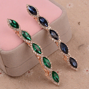 Cross-border Source women's hair accessories clip Crystal drill hollow grip AliExpress alloy hair clip