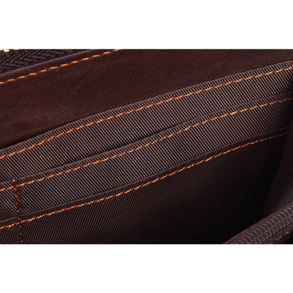 Dropshipping Spot Oil Wax Leather Single Pull Bag First Layer Genuine Leather Long Zipper Bag Retro Hot Selling Cross-Border Wallet