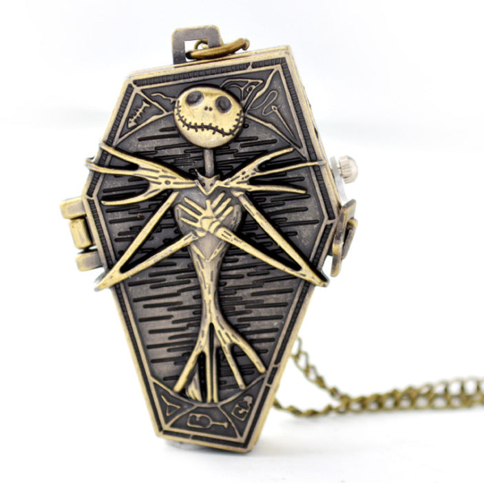 Halloween Foreign Trade Cartoon Pocket Watch Characteristic Pocket Watch Christmas Eve Green Ancient Large Pocket Watch Manufacturers Irregular Watch